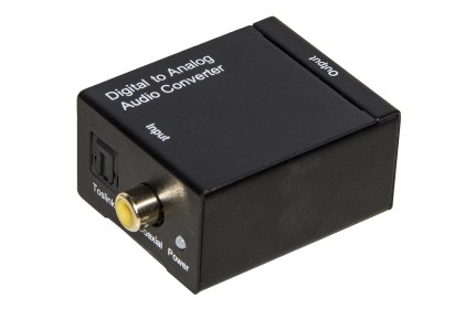 Convertitore Da Audio Digitale Toslink + Coassiale A Analogico Rca R/L