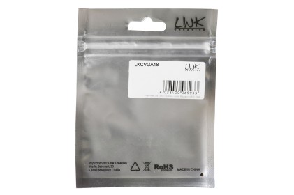 Cavo Vga Monitor 15 Poli Doppia Schermatura Maschio/Maschio Mt. 1.80 Con Filtro Di Ferrite Antidisturbo Colore Nero