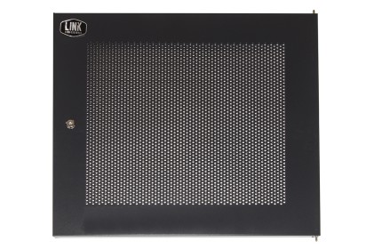 PORTA METALLO TRAFORATA CON SERRATURA PER ARMADIO LINK 12U LK1912UNF NERO