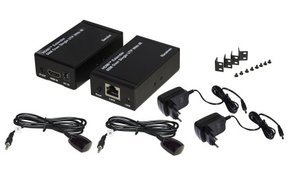 Estensore Hdmi<Sup>®</Sup> Tramite Cavo Rete Cat 6 Fino A 60 Metri 1080P Con Comando Infrarossi Alimentazione Del Ricevitore Poc (Power Over Cable)