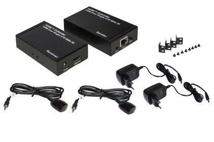 ESTENSORE LINEA HDMI CON CAVO DI RETE (ANCHE TRAMITE IP) 120 METRI CON INFRAROSSI