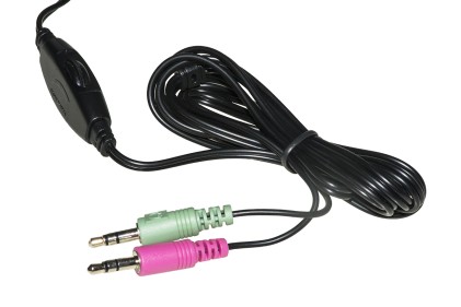 Cuffia Con Microfono Orientabile, Connettore 2 X 3,5 Mm E Controllo Volume