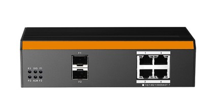 Switch 4P Gigabit Poe 2Sfp Industriale Managed Ip40 Duida Din