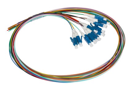Set 12 Cavi Pigtail Fibra Ottica Colorati Connettori Lc Singlemode Simplex 2 Mt
