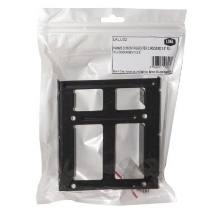 Frame Di Montaggio Per 2 Hdd/Ssd 2.5&#34; Su Alloggiamenti 3.5&#34; Con Viti