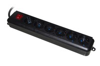 Presa Multipla Link 6 Schuko Con Interruttore Cavo 1,5Mt Nera