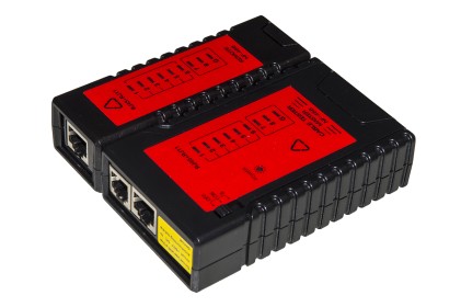 Set Attrezzi  In Astuccio Con Pinza Per Connettori 4, 6, 8 Poli, Spelafili, Tester, Cassettina Con Plug 6 E 8 Poli, Inseritore Keystone E Tester Cavi Di Rete