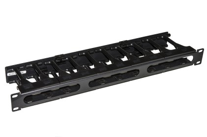 Pannello Guidacavi Per Armadi Rack 19" 1U A Gabbia, Alta Densita  Profondita  11 Cm Con Coperchio Apribile