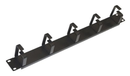 Listello Guidacavi Per Armadi 19 - 1 Unità 5 Anelli Colore Nero In Metallo