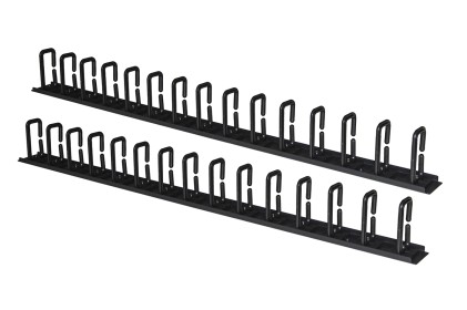 Coppia Passacavi Verticali 1U Cm Altezza 86,5 Nero