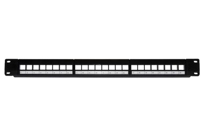 Patch Panel 24 Porte 19 Vuoto Colore Nero