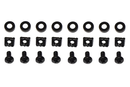 RIPIANO PER ARMADIO RACK 19" ALLUNGABILE 350 MM CON 4 AGGANCI NERO