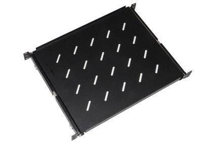 Link Ripiano Universale Per Armadio Rack Estraibile Su Binari Telescopici 1 Unita Nero 350Mm