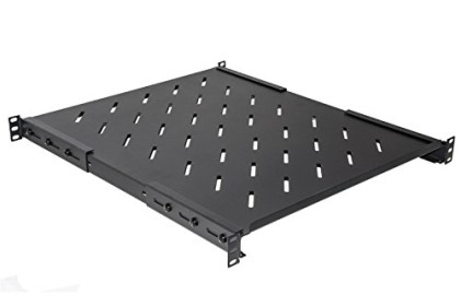 Ripiano Per Armadio Rack 19" Allungabile 550 Mm Con 4 Agganci Nero
