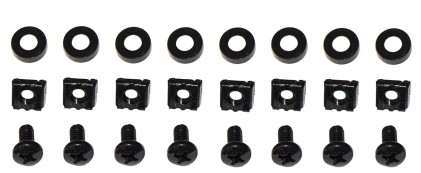 Ripiano Per Armadio Rack 19" Allungabile 650 Mm Con 4 Agganci Nero