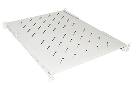 Ripiano Per Armadio Rack 19&#34; Allungabile 650 Mm Con 4 Agganci Grigio