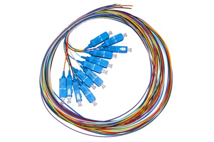 Set 12 Cavi Pigtail Fibra Ottica Colorati Connettori Sc Singlemode Simplex Mt 2