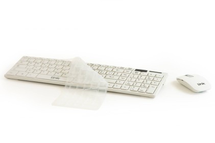 Tastiera Italiana Slim E Mouse Combo Wireless Bianca