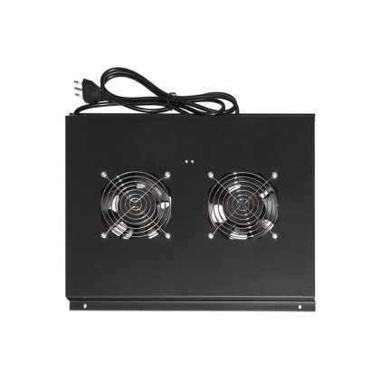 Modulo 4 Ventole A Soffitto Colore Nero Con Termostato Per Armadi 22/42U Profondi 800-1000 Link