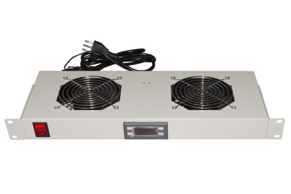 Modulo 2 Ventole Raffreddamento Con Display Grigio