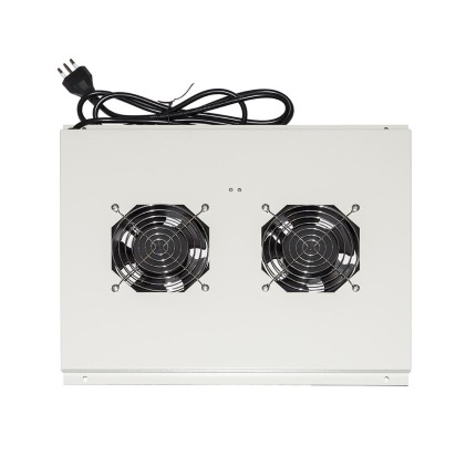 Modulo 2 Ventole A Soffitto Con Termostato Colore Grigio Per Armadi 22/42U Profondi 600 Mm Link