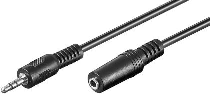 Cavo Stereo Jack 3.5 Mm. Prolunga Scheda Audio Per Cuffie/Casse Maschio/Femmina Mt. 10