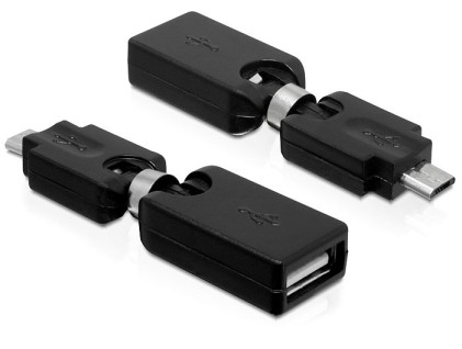 Adattatore Ruotabile Usb A Femmina - Micro Usb Maschio Delock