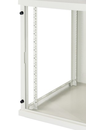 Armadio Rack 19&#34; 12 Unita&#39; Da Muro (A)620X (L)540 X Profondita&#39; 600 Mm. Colore Grigio Chiaro Porta Vetro