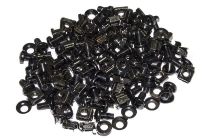 Kit 50 Viti, Dadi E Rondelle Per Installazioni Su Armadi Rack 19&#34; Colore Nero