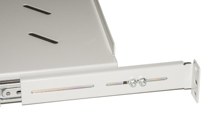 Ripiano Universale Per Armadio Rack Estraibile Su Binari Telescopici 1 Unita&#39; Grigio 350Mm.