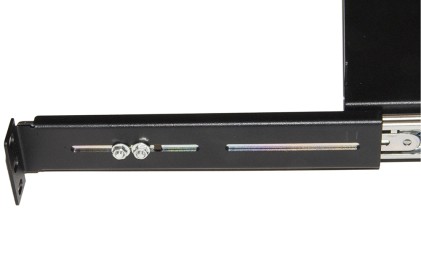 Ripiano Universale Per Armadio Rack Estraibile Su Binari Telescopici 1 Unita&#39; Nero 350Mm.