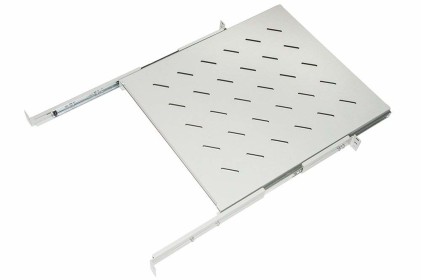 Ripiano Universale Per Armadio Rack Estraibile Su Binari Telescopici 1 Unita&#39; Grigio 550Mm.