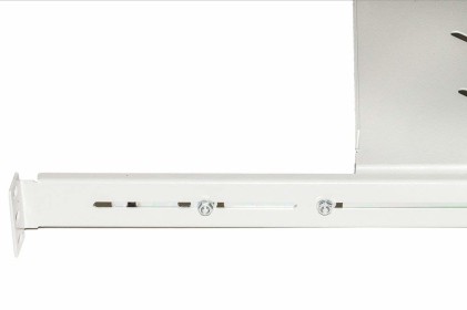 Ripiano Universale Per Armadio Rack Estraibile Su Binari Telescopici 1 Unita&#39; Grigio 550Mm.