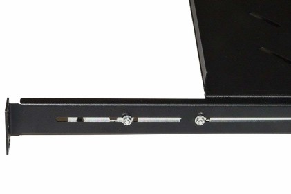 Ripiano Universale Per Armadio Rack Estraibile Su Binari Telescopici 1 Unita&#39; Nero 550Mm.