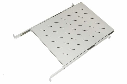 Ripiano Universale Per Armadio Rack Estraibile Su Binari Telescopici 1 Unita&#39; Grigio 650Mm.