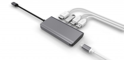 Hub Lmp Usb-C A Hdmi-Usb-Usb-C Spac E Gray  5 Porte