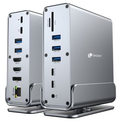 Leotec LEDS06 replicatore di porte e docking station per laptop USB 3.2 Gen 2 (3.1 Gen 2) Type-C