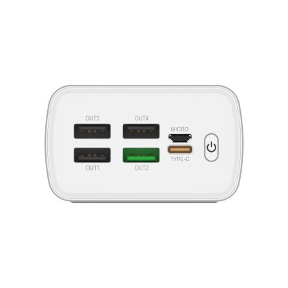 Leotec LEPOW30W22W batteria portatile Polimeri di litio (LiPo) 30000 mAh Bianco