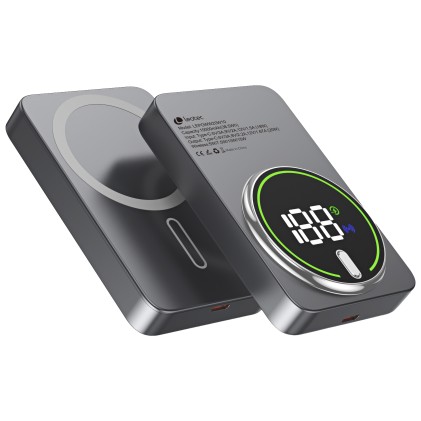 Leotec LEPOWW20W10G batteria portatile Polimeri di litio (LiPo) 10000 mAh Carica wireless Grigio