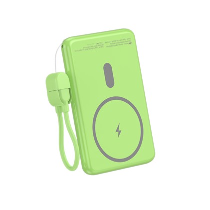Leotec LEPOWW20W5G batteria portatile Polimeri di litio (LiPo) 5000 mAh Carica wireless Verde
