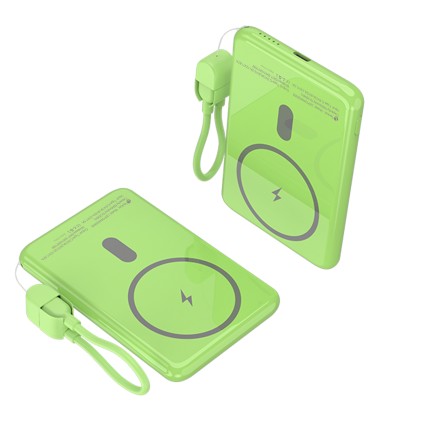 Leotec LEPOWW20W5G batteria portatile Polimeri di litio (LiPo) 5000 mAh Carica wireless Verde