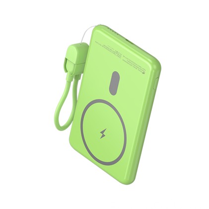 Leotec LEPOWW20W5G batteria portatile Polimeri di litio (LiPo) 5000 mAh Carica wireless Verde
