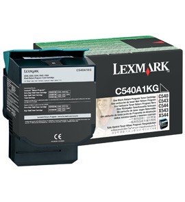 LEXMARK C540 C543 C544 X543 X544 toner cartridge black standard capacity 1.000 pages 1-pack return program