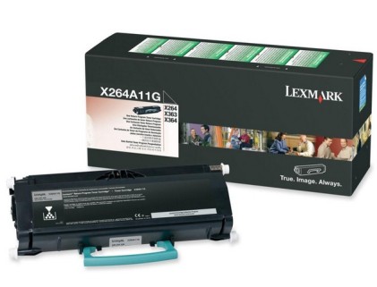 ORIGINALE Lexmark toner nero X264A11G X264/363/364 3500 pagine