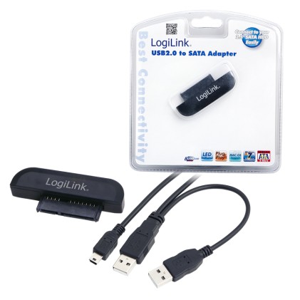 LogiLink USB 2.0/SATA Nero
