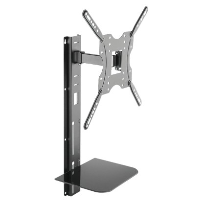 LogiLink BP0048 Supporto TV a parete 139,7 cm (55") Nero, Stainless steel