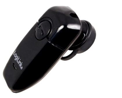 LogiLink Bluetooth V2.0 Earclip Headset Auricolare Wireless Musica e Chiamate Nero