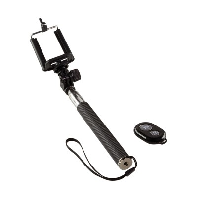 LogiLink BT0034 bastone per selfie Smartphone Nero, Argento