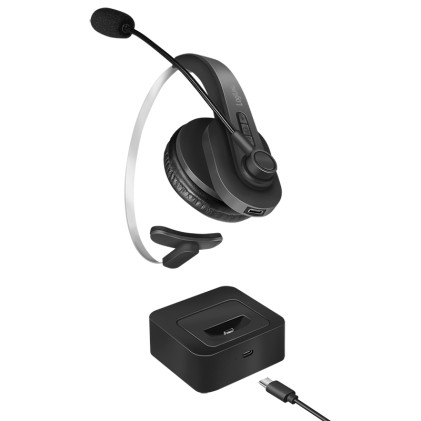 LogiLink BT0059 cuffia e auricolare Wireless A Padiglione Ufficio Bluetooth Base di ricarica Nero