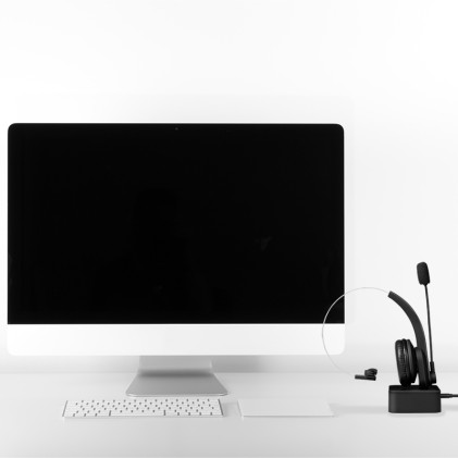 LogiLink BT0059 cuffia e auricolare Wireless A Padiglione Ufficio Bluetooth Base di ricarica Nero